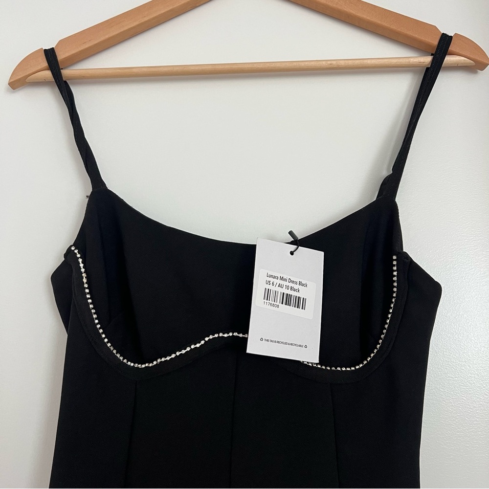 NWT princess Polly lunara mini dress black - Picture 6 of 6
